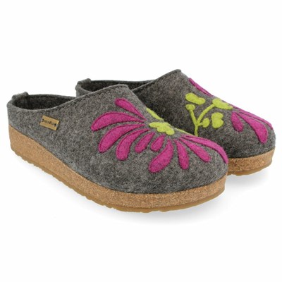 Haflinger Blooming Clogs Dam Silver Grå | 21954-YJKS