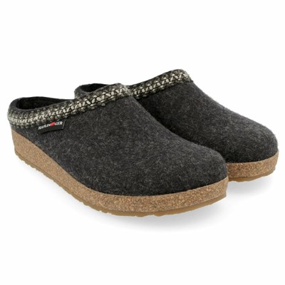 Haflinger Zigzag Clogs Herr Grå | 08365-JGKN